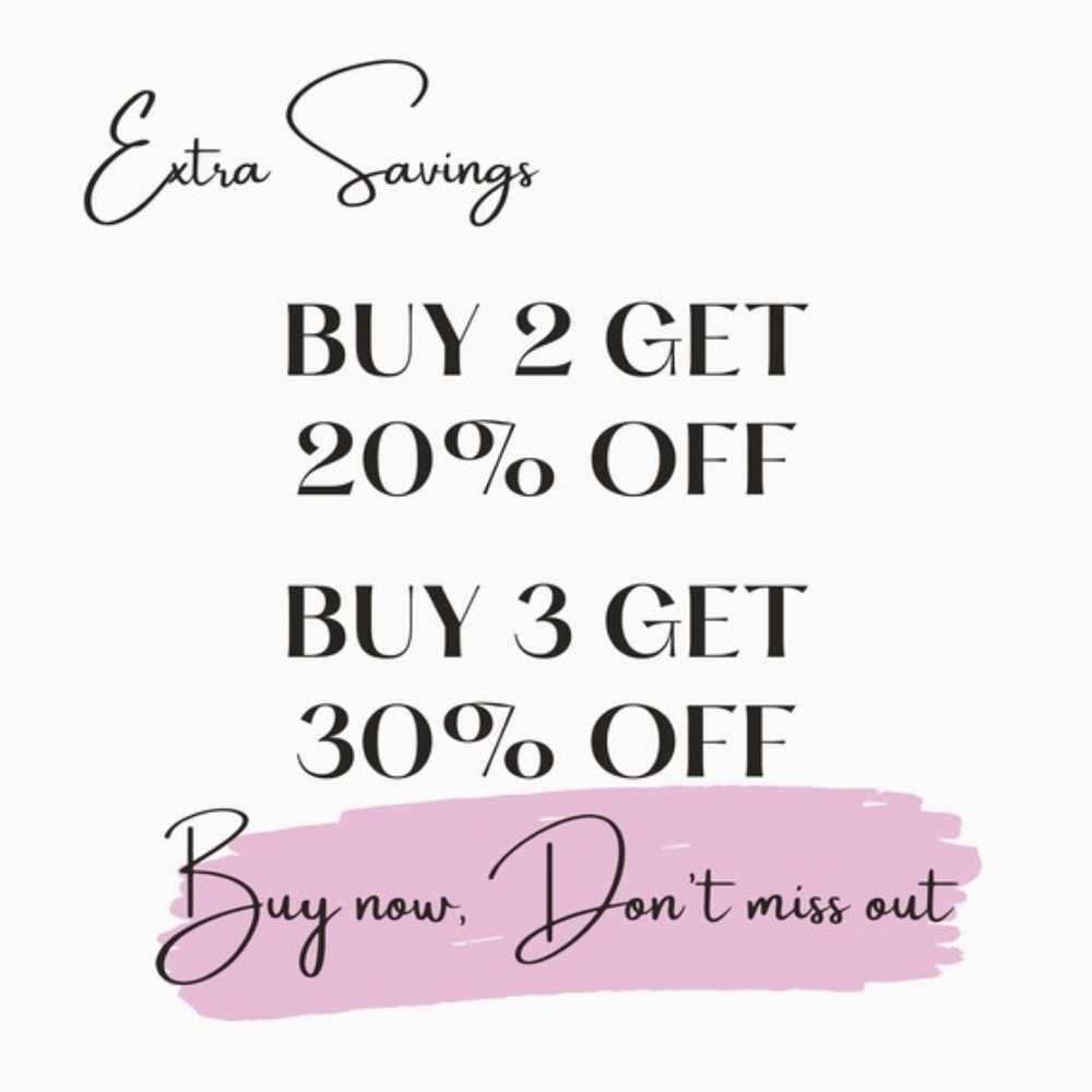 Buy 2 Get 20% Buy 3 GET-30%